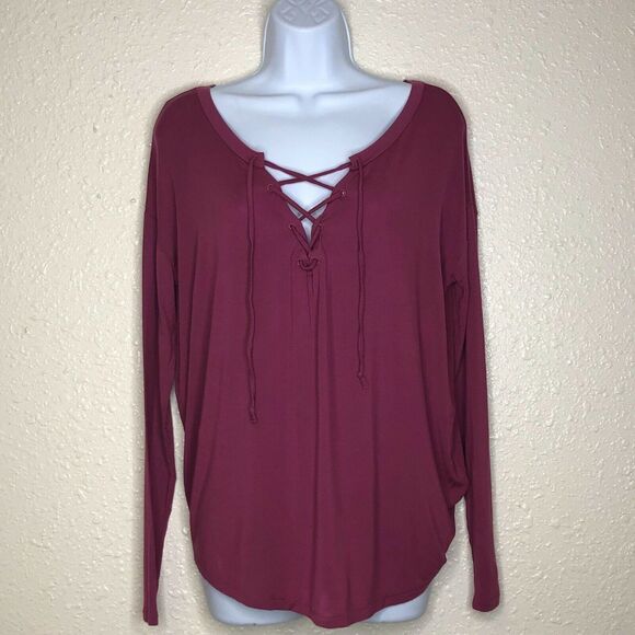 Victoria’s Secret PINK Super Soft small front lace long sleeve shirt - Picture 4 of 12